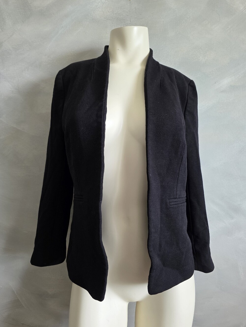 J. Cew 365 Black Open Front Blazer Stretch Twill Going Out Womens 6